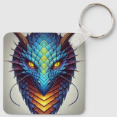 Blue Dragon Head Schlüsselanhänger (Rückseite)