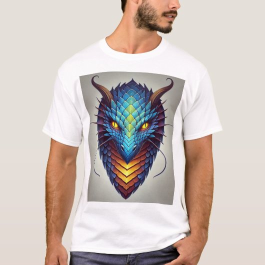 Blue Dragon Head T-Shirt (Vorderseite)