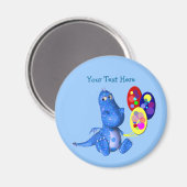 Blue Dragon Holly Balloons Niedlich Magnet (Vorderseite/Rückseite)