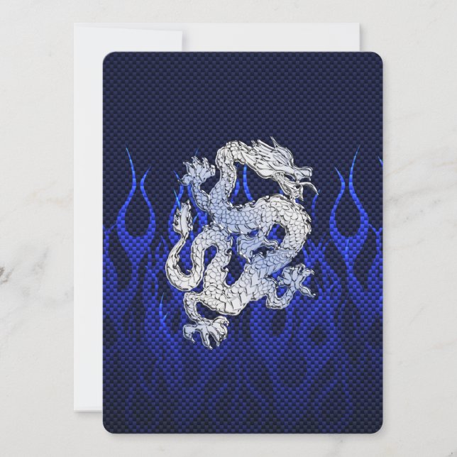 Blue Dragon in Chrome Carbon Fiber Stile (Vorderseite)