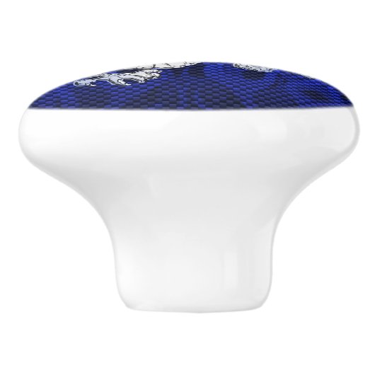 Blue Dragon in Chrome Carbon Fiber Stile Keramikknauf (Seitenansicht)