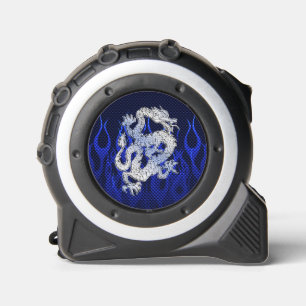 Blue Dragon in Chrome Carbon Fiber Stile Maßband