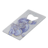 Blue Dragon Kreditkartenflaschenöffner (Vorderseite Schrägansicht)