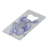 Blue Dragon Kreditkartenflaschenöffner (Rückseite Schrägansicht)