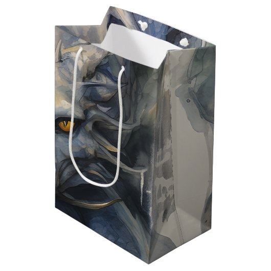 Blue Dragon Mittlere Geschenktüte (Vorderseite Schrägansicht)