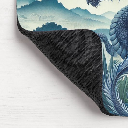Blue Dragon Mouse Pad | Fantasy Inspiriert Schreib Mousepad (Ecke)