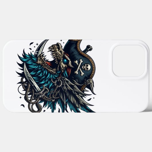 Blue Dragon Pirate iPhone 13 Pro Max Hüllen (Rückseite (Horizontal))