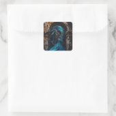 Blue Dragon Quadratischer Aufkleber (Tasche)