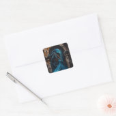 Blue Dragon Quadratischer Aufkleber (Umschlag)