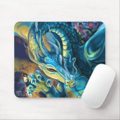 Blue Dragon Rider Mousepad (Mit Mouse)