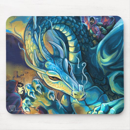 Blue Dragon Rider Mousepad (Vorne)