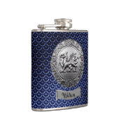 Blue Dragon Scale Metal Look Flachmann (Rechts)