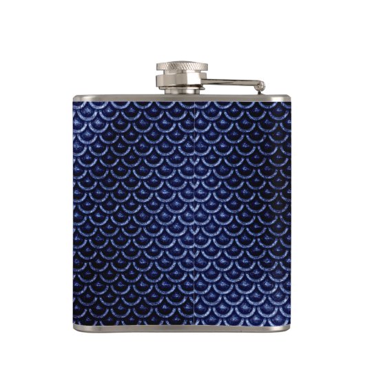 Blue Dragon Scale Metal Look Flachmann (Rückseite)