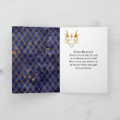 Blue Dragon Scales Imitate Glitzer Happy Birthday Karte (Innenseite)
