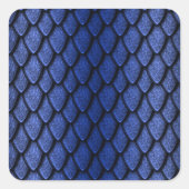 Blue Dragon Scales Quadratischer Aufkleber (Vorderseite)