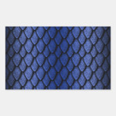 Blue Dragon Scales Rechteckiger Aufkleber (Vorderseite)