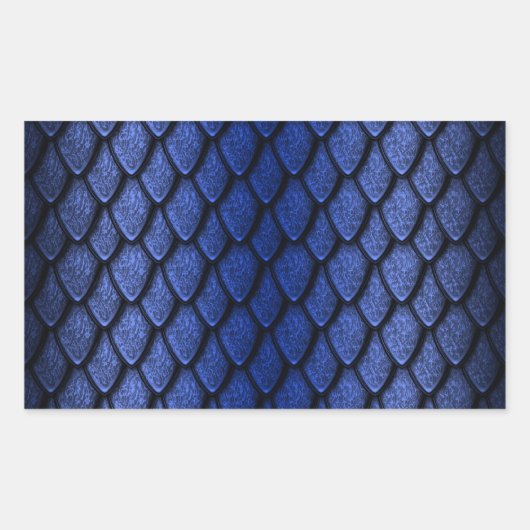 Blue Dragon Scales Rechteckiger Aufkleber (Vorderseite)