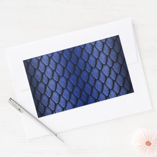 Blue Dragon Scales Rechteckiger Aufkleber (Umschlag)
