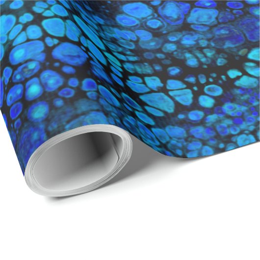 Blue Dragon Skin Geschenkpapier (Rolleneckpunkt)