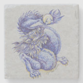 Blue Dragon Steinuntersetzer (Vorderseite)