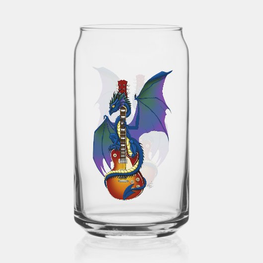 Blue Dragon Sunburst Gitarre Dosenglas (Rückseite)