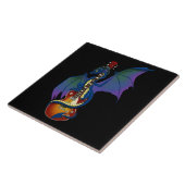 Blue Dragon Sunburst Gitarre Fliese (Seite)
