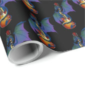 Blue Dragon Sunburst Gitarre Geschenkpapier (Rolleneckpunkt)