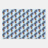 Blue Dragon Sunburst Gitarre Geschenkpapier Set (Vorderseite)