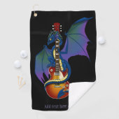 Blue Dragon Sunburst Gitarre Golfhandtuch (Insitu)