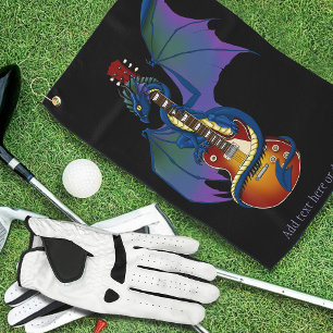 Blue Dragon Sunburst Gitarre Golfhandtuch