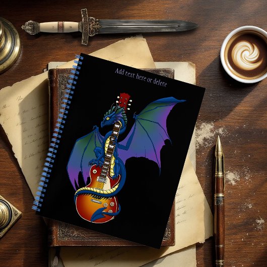 Blue Dragon Sunburst Gitarre Notizblock