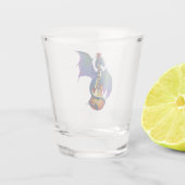 Blue Dragon Sunburst Gitarre Schnapsglas (Rückseite)