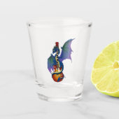 Blue Dragon Sunburst Gitarre Schnapsglas (Vorderseite)
