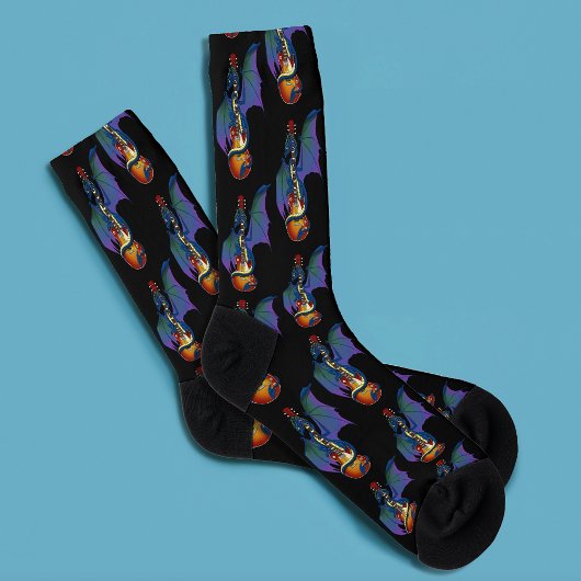 Blue Dragon Sunburst Gitarre Socken