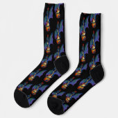 Blue Dragon Sunburst Gitarre Socken (Linkes Detail)