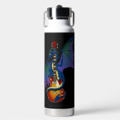 Blue Dragon Sunburst Gitarre Trinkflasche (Vorderseite)