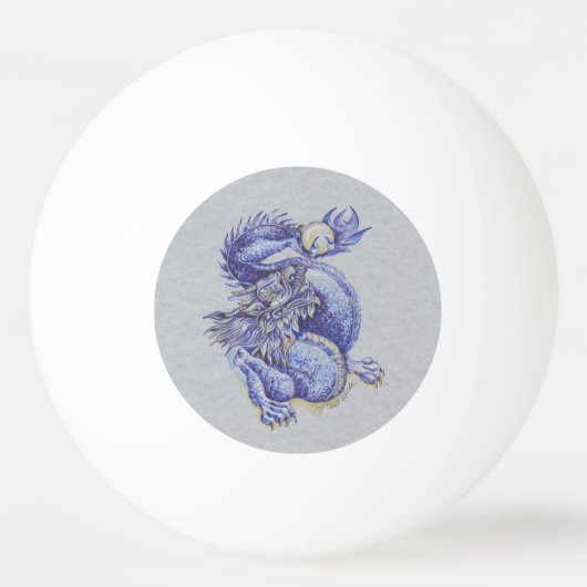 Blue Dragon Tischtennisball (Vorderseite)
