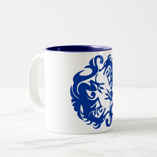 Blue Dragon Two-Tone-Tasse Zweifarbige Tasse (Vorderseite Links)