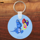 Blue Dragon und Balloons Niedlicher Schlüsselanhän Schlüsselanhänger (Vorderseite)