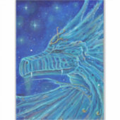 Blue Dragon Vinyl Aufkleber von Renee Lavoie (Vorderseite)