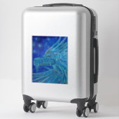 Blue Dragon Vinyl Aufkleber von Renee Lavoie (Koffer)