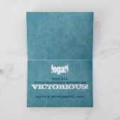 Blue Dragon Vs Dinosaur Geburtstag Karte (Innenseite)