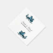 Blue Dragon Wedpaper Napkins Serviette (Ecke)