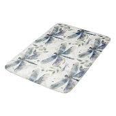 Blue Dragonflies Badematte (Schrägansicht)