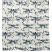 Blue Dragonflies Duschvorhang (Vorderseite)