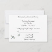 Blue Dragonflies Hochzeitempfang UAWG Einladung (Rückseite)