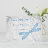 Blue Dragonfly Ankündigung Datum freihalten (Stehend Vorderseite)