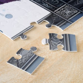 Blue Dragonfly Botanical Watercolor Puzzle (Seite)