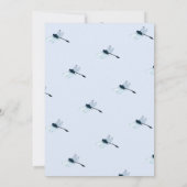 Blue Dragonfly Boy Baby Dusche Einladung (Rückseite)