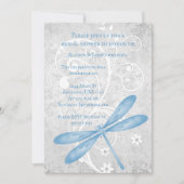 Blue Dragonfly Brautparty laden Einladung (Vorderseite)